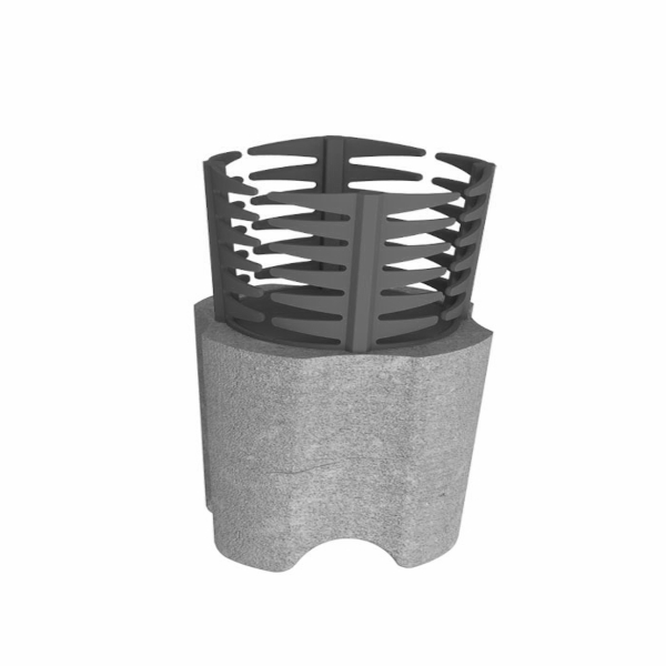 Betonklötze mit Federballclip