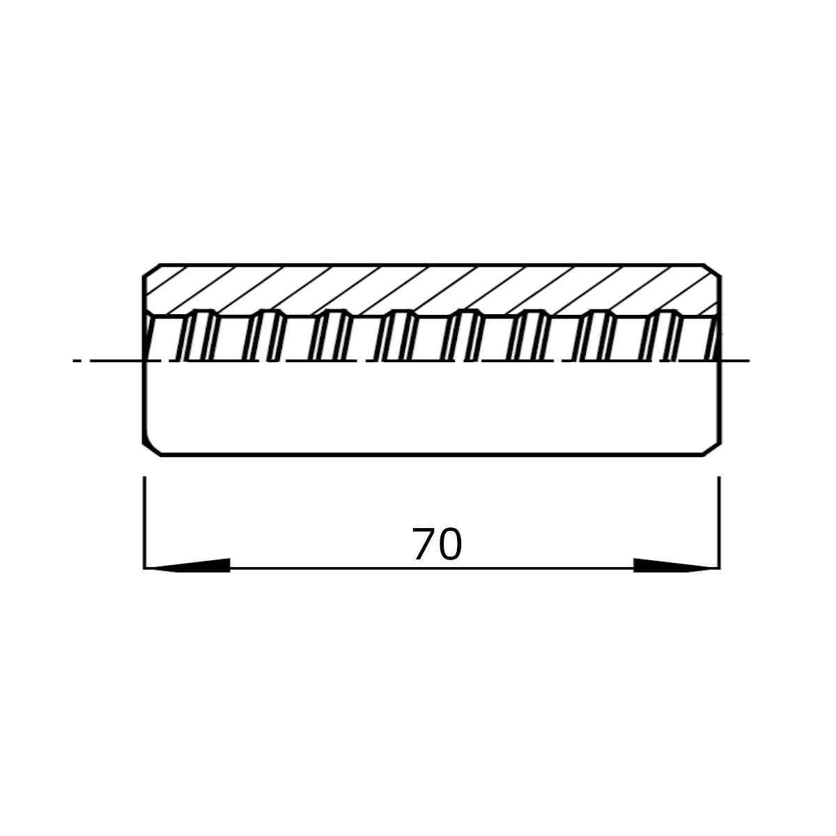 Welded coupler round