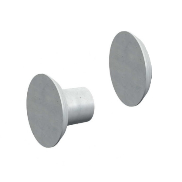Exposed concrete plugs for pressure cone
