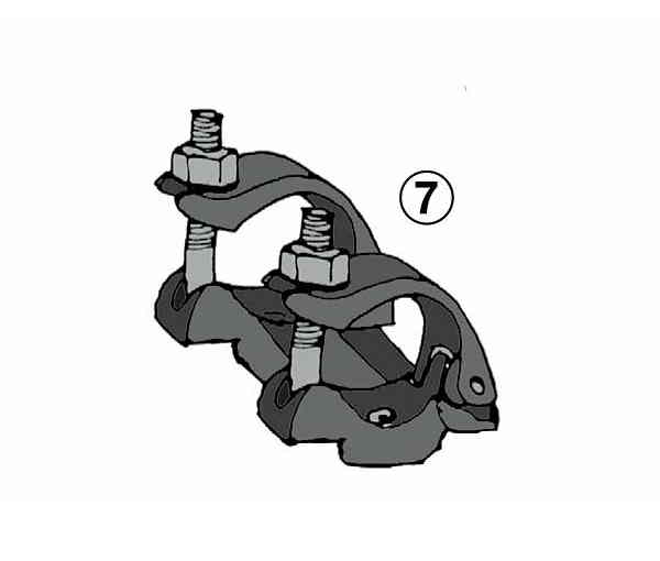 Screw long clutch for scaffolds