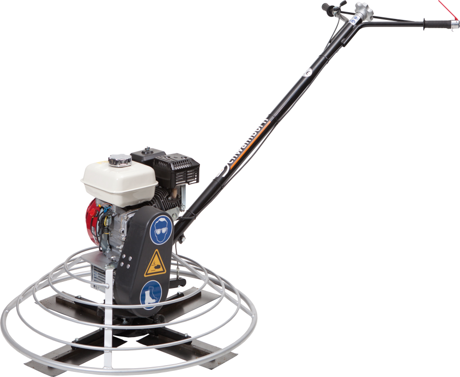 Concrete smoothing machine incl. wings