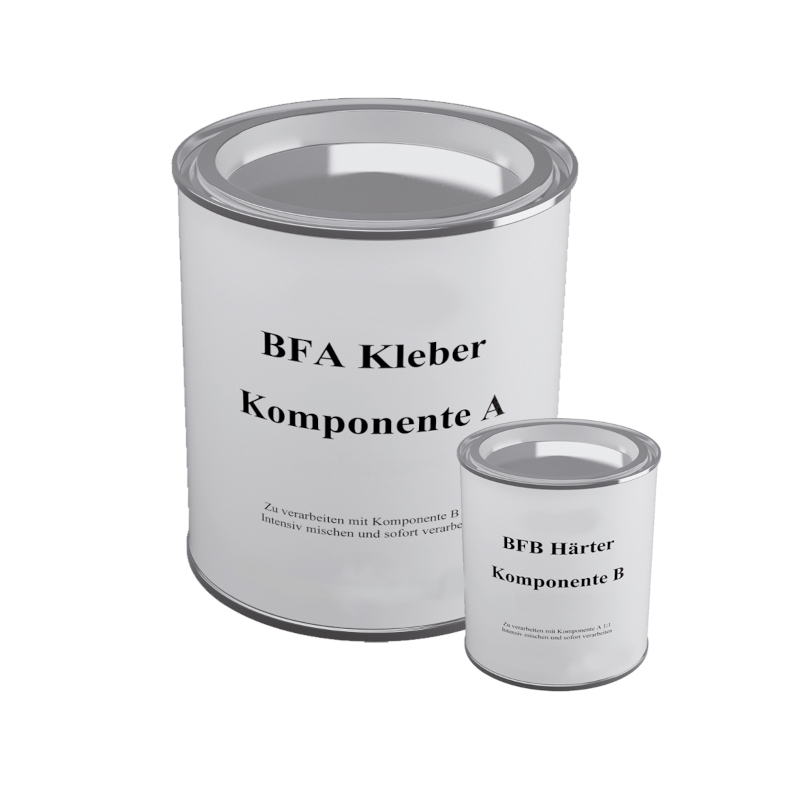 Concrete adhesive with two components based on epoxy resin.