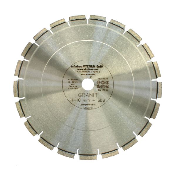 Diamanttrennscheibe geräuschgedämpft        Beton-Universal für Tischsägen