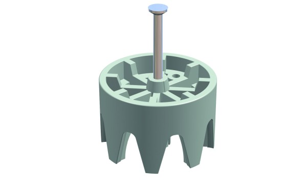 Formwork stop round with nail