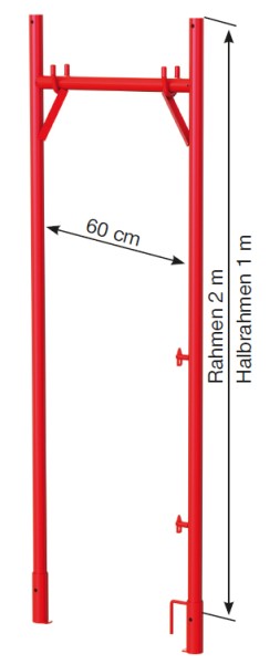 Halbrahmen 1,0 x 0,65 m lackiert G0150