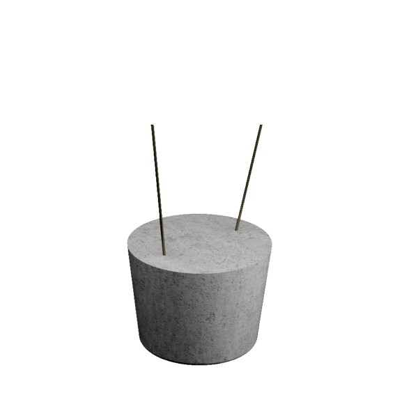 Concrete brick with wire