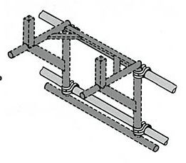 Extension for scaffolding attachment