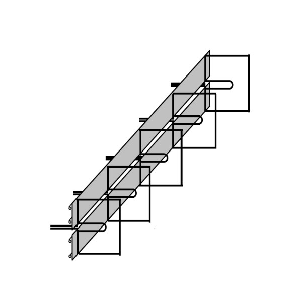 Abschalelement mit Fugenbandhalter Typ E 93 für Boden oder Wand