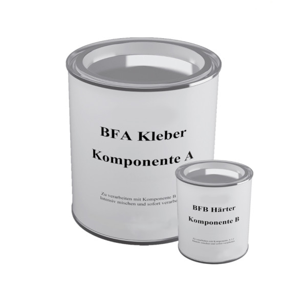 Concrete adhesive with two components based on epoxy resin.