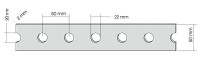 VIBA-punched steel strip 50 x 2,0 mm hole Ø 20/22 mm VIBA-punched steel strip 50 x 2,0 mm hole Ø 20/22 mm