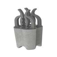 Betonklötze mit Kunststoff-Klemmen, Vierbein Betonklötze mit Kunststoff-Klemmen, Vierbein