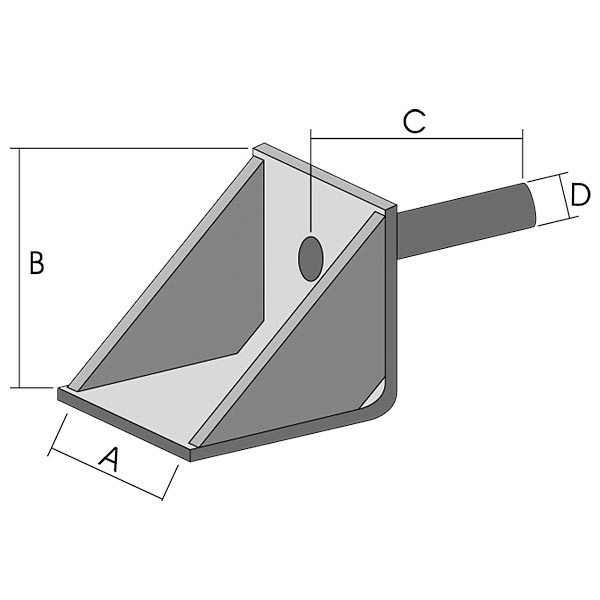 Suspension shoe for squared timber 100/100