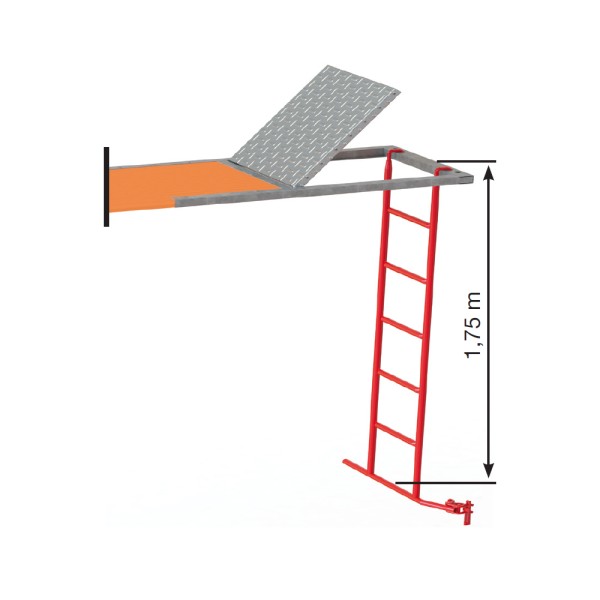 Access ladder for scaffolding lacquered G0470