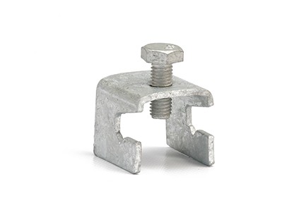 Reinforcement clamp for connecting the flat conductor, galvanized